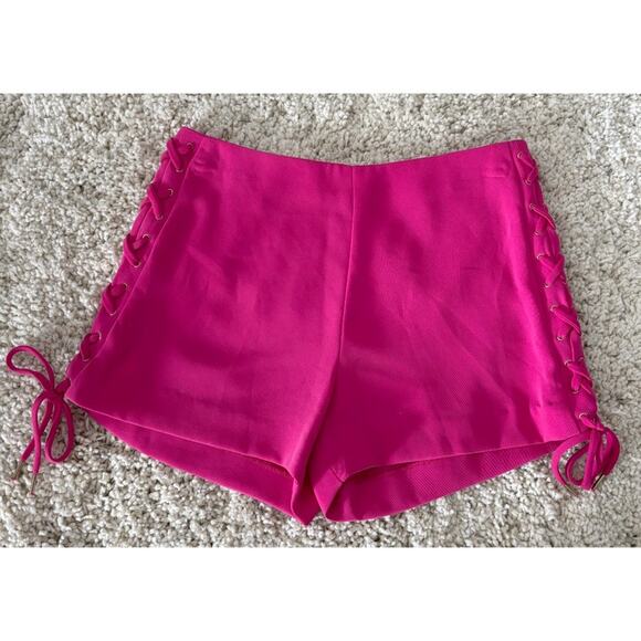 Rachel Rachel Roy Pink Tie Side Mini Shorts XS - Picture 1 of 6
